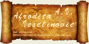 Afrodita Veselinović vizit kartica